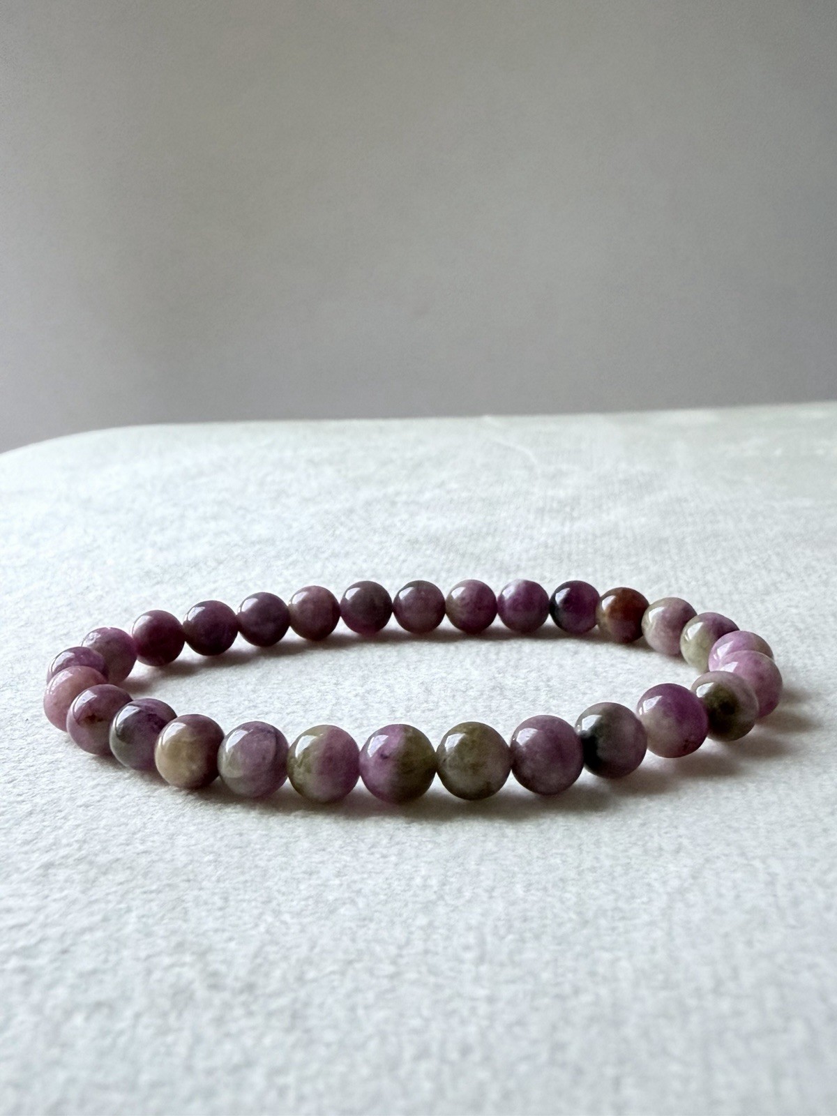 Natural Watermelon Bi-color Pink & Green Tourmaline Bracelet
