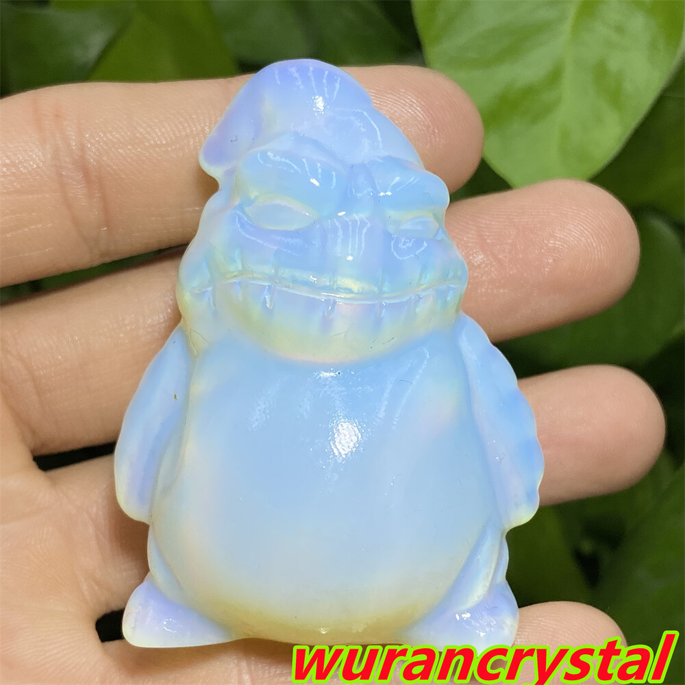 Top Opalite Oogie Boogie Skull Crystal Carved point Christma Halloween gift 1pc