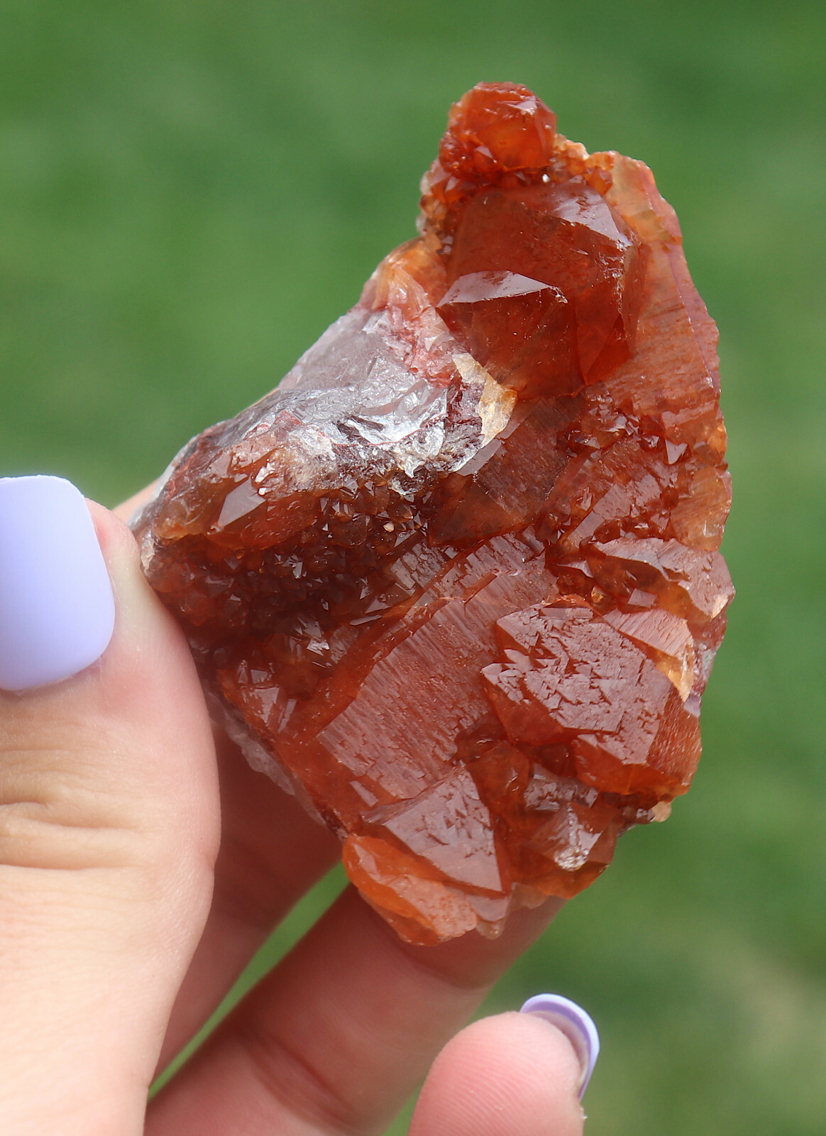 Red Quartz Ferruginous Quartz Crystal Cluster From Morocco 7.0 Cm’s