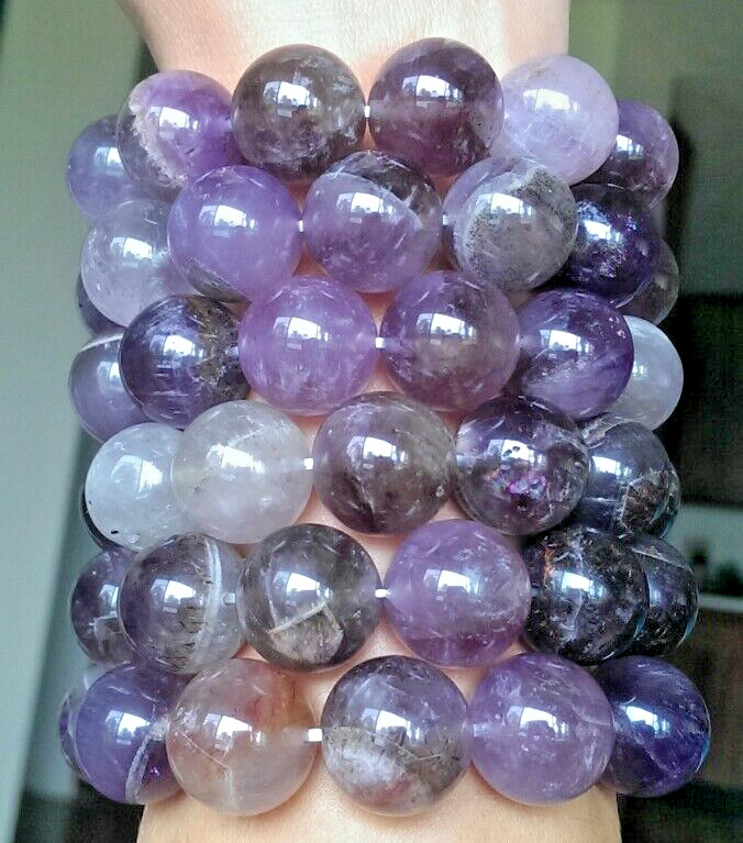 HUGE 16MM AURALITE 23 Crystal Bracelet Cacoxenite Amethyst Quartz Super Seven