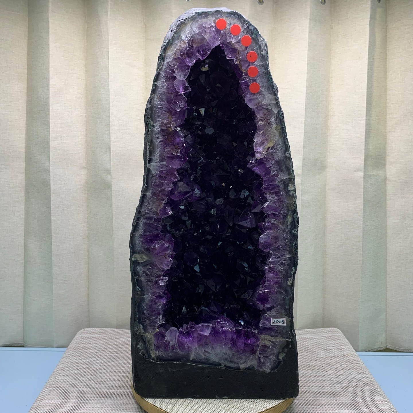 55LB Natural Amethyst Geode Quartz Crystal Cluster Cathedral Energy healing