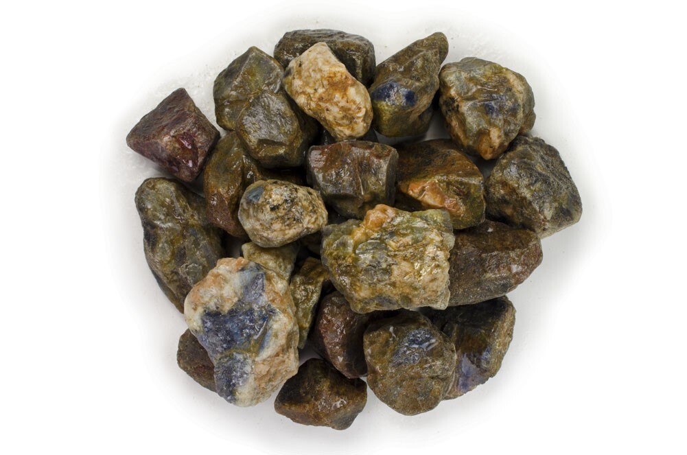 Blue Sapphire – Rough Rocks for Tumbling – Wholesale Stone Crystal Mineral (Ind)