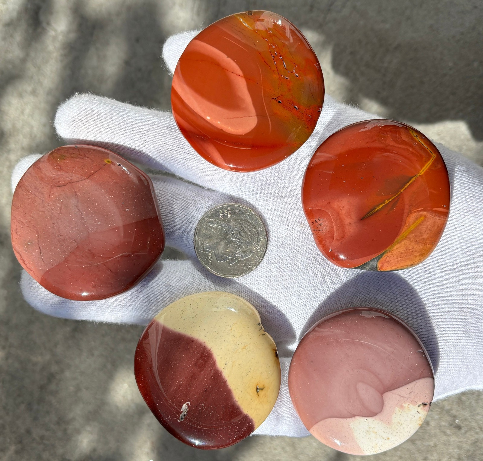 USA SALE 181g LOT MOOKAITE PALMSTONES PALM STONES PALM STONE THICK POCKET STYLE