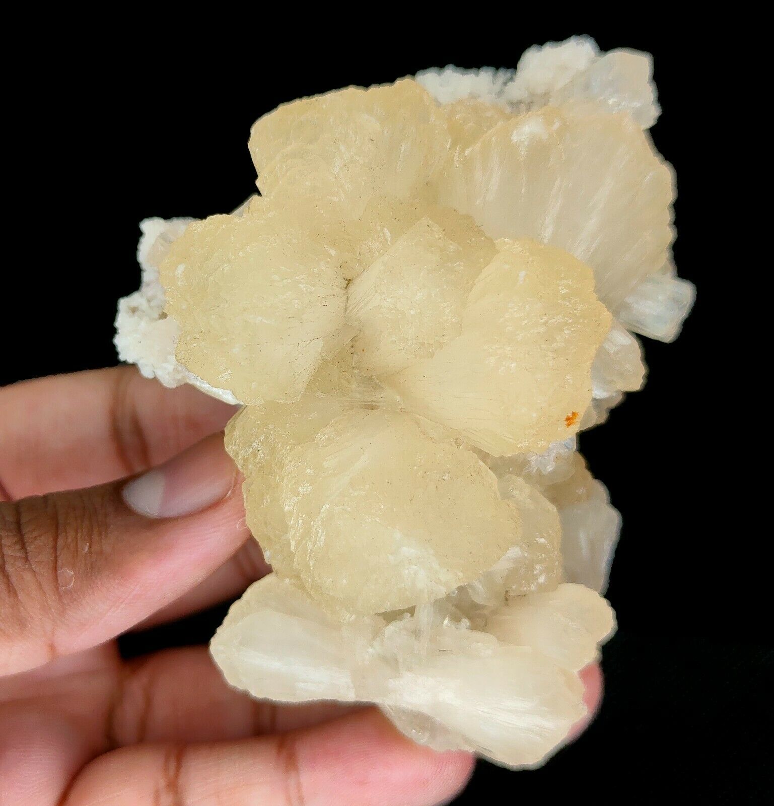 205g Natural Stilbite Cluster Mineral Specimen – India