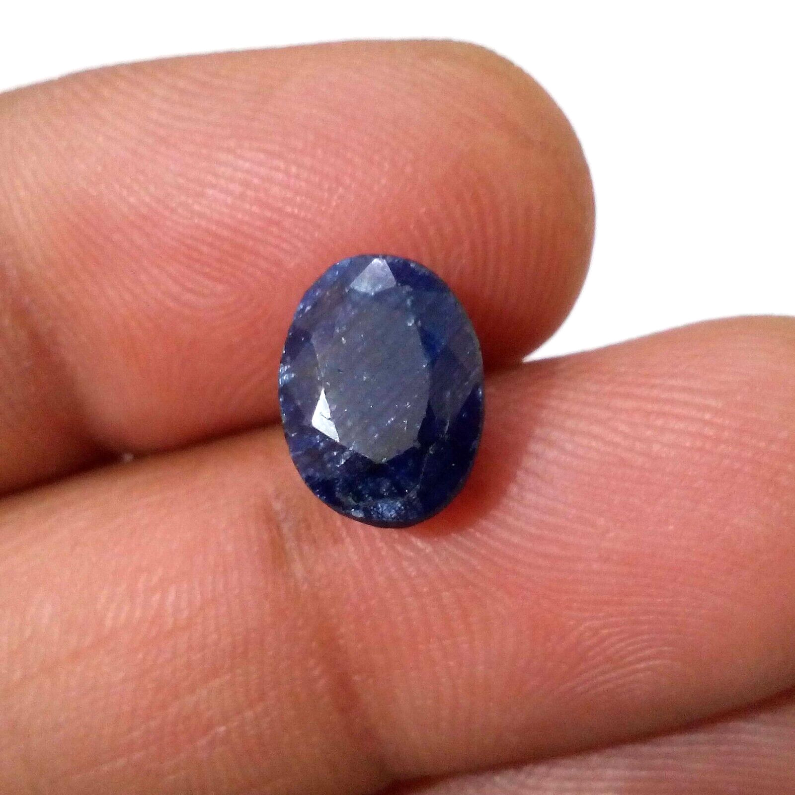 Stunning Rare Quality Blue Sapphire Faceted Oval Shape 6 Crt Huge Loose Gemstone