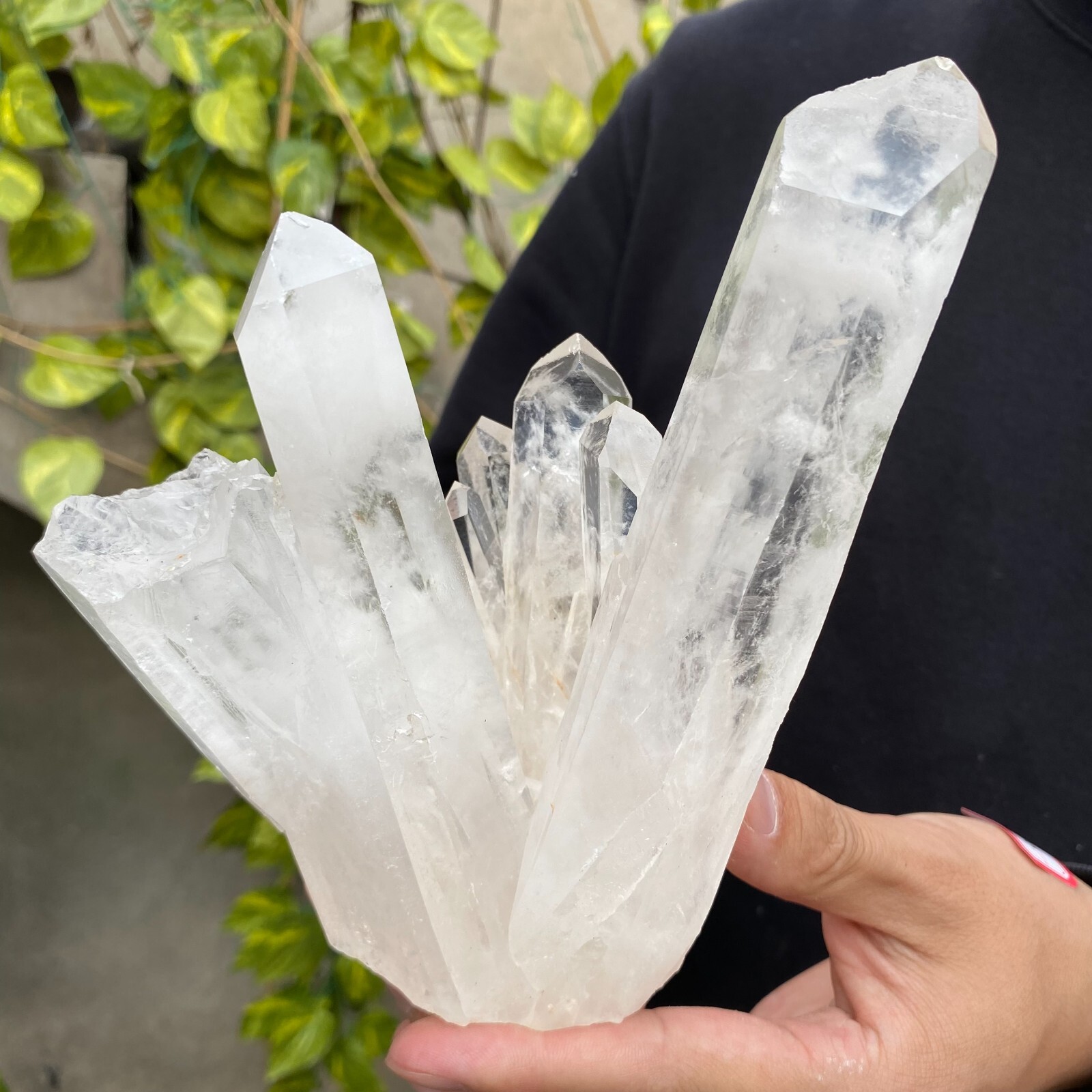 2.3lb Natural Clear White quart Crystal Cluster Raw Healing Specimen