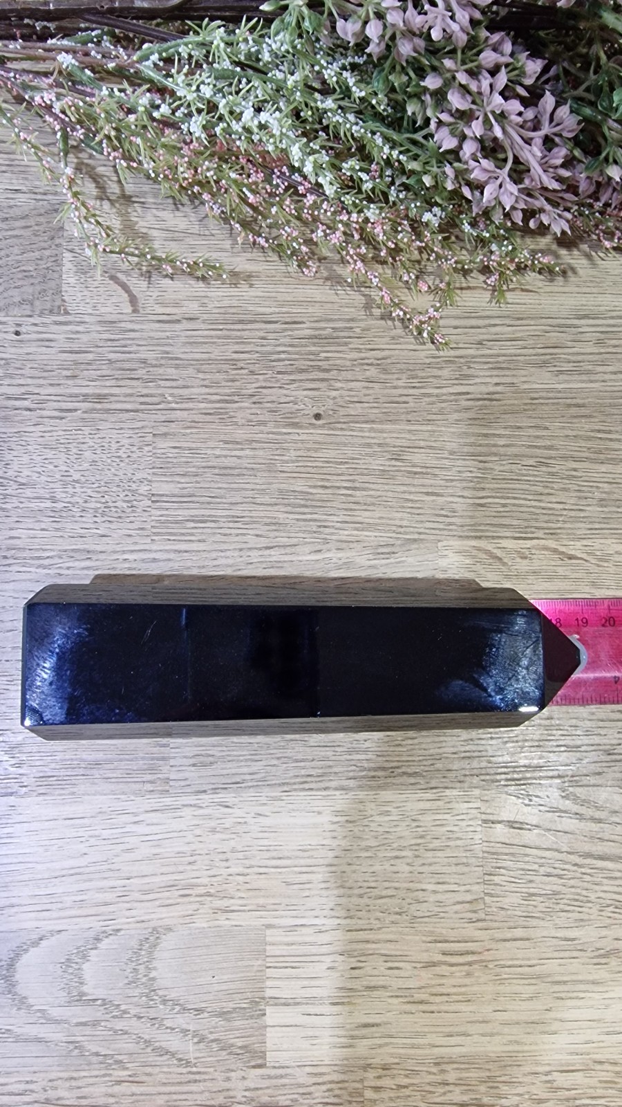 Large Black Obsidian Crystal Tower Point 713g 18cm DISCOUNTED Reiki Chakra