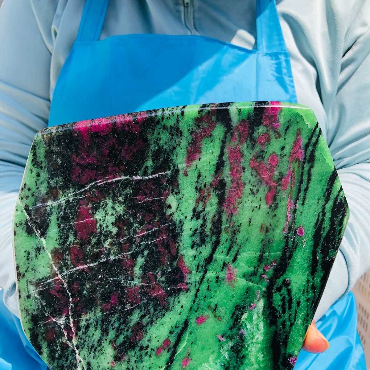 13.59LB Natural crystal Red-Green Ruby Zoisite Specimen reiki Healing