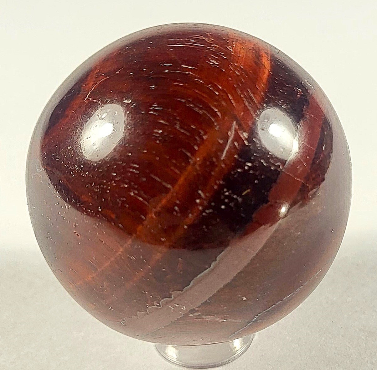 47mm Red Tiger Eye Sphere Polished Chatoyant Gemstone Mineral Ball Africa (1PC)