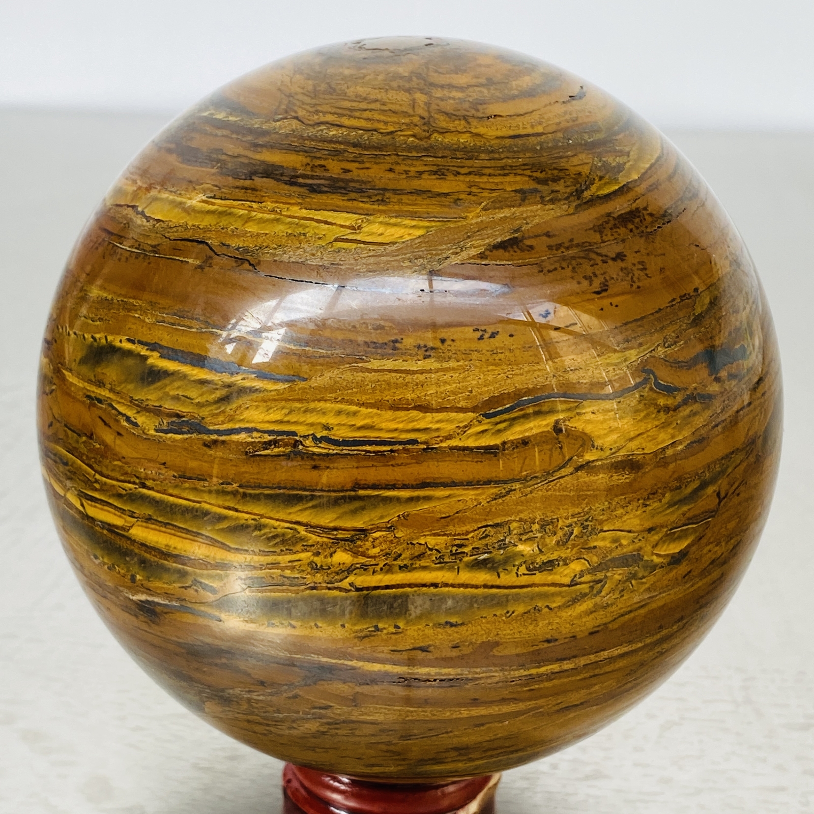 Natural Tiger Eye stone ball quartz crystal ball Reiki healing 1900G