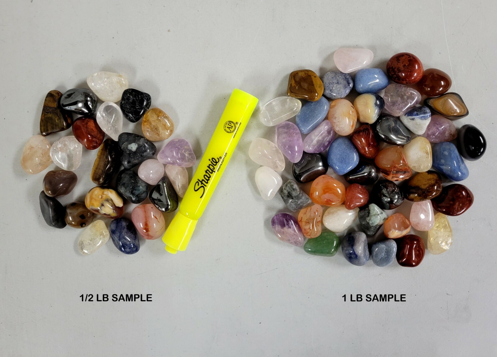 Mixed Tumbled Stones – Pendant Size 1/2″ to 1″ – Assorted Tumbled Gemstones Bulk