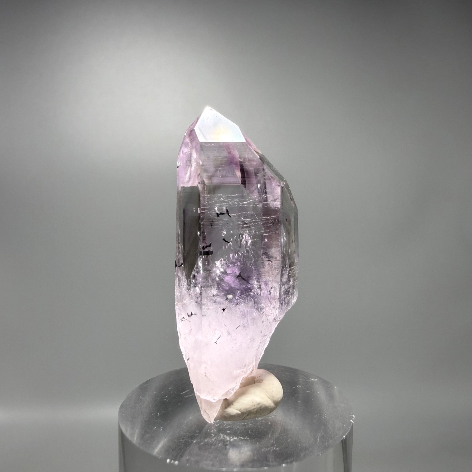Large Moving Bubble! Rare Lilac Rainbow Brandberg Amethyst Enhydro Crystal