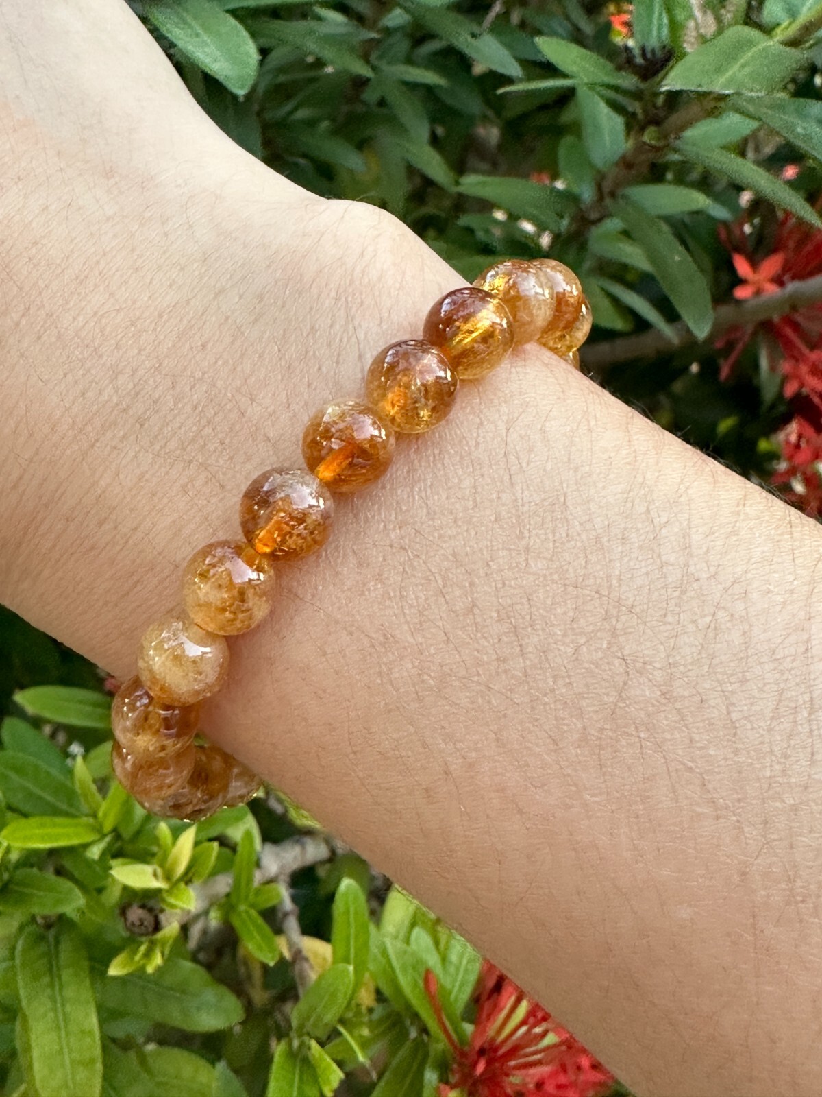 Grade A++ Citrine With Quartz Crystal Bead Bracelet 8mm, Wholesale Bulk Lot
