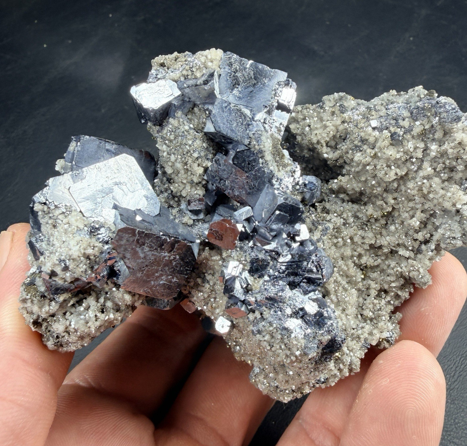 Galena Chalcopyrite Dolomite Crystal Combo / Missouri *Video*