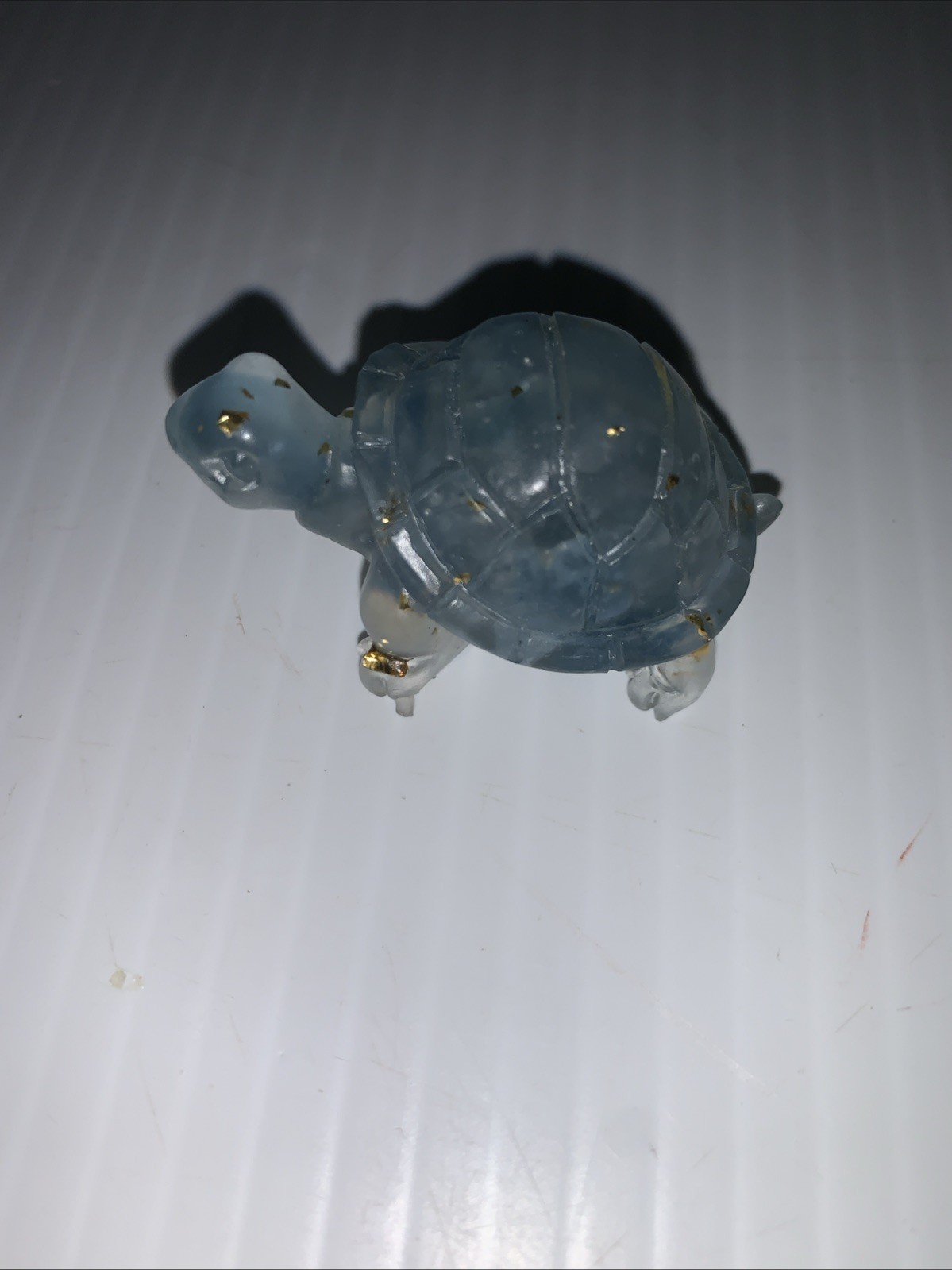 Turtle Aquamarine Handcrafted Crystal Tortoise Quartz with Epoxy Resin Beads