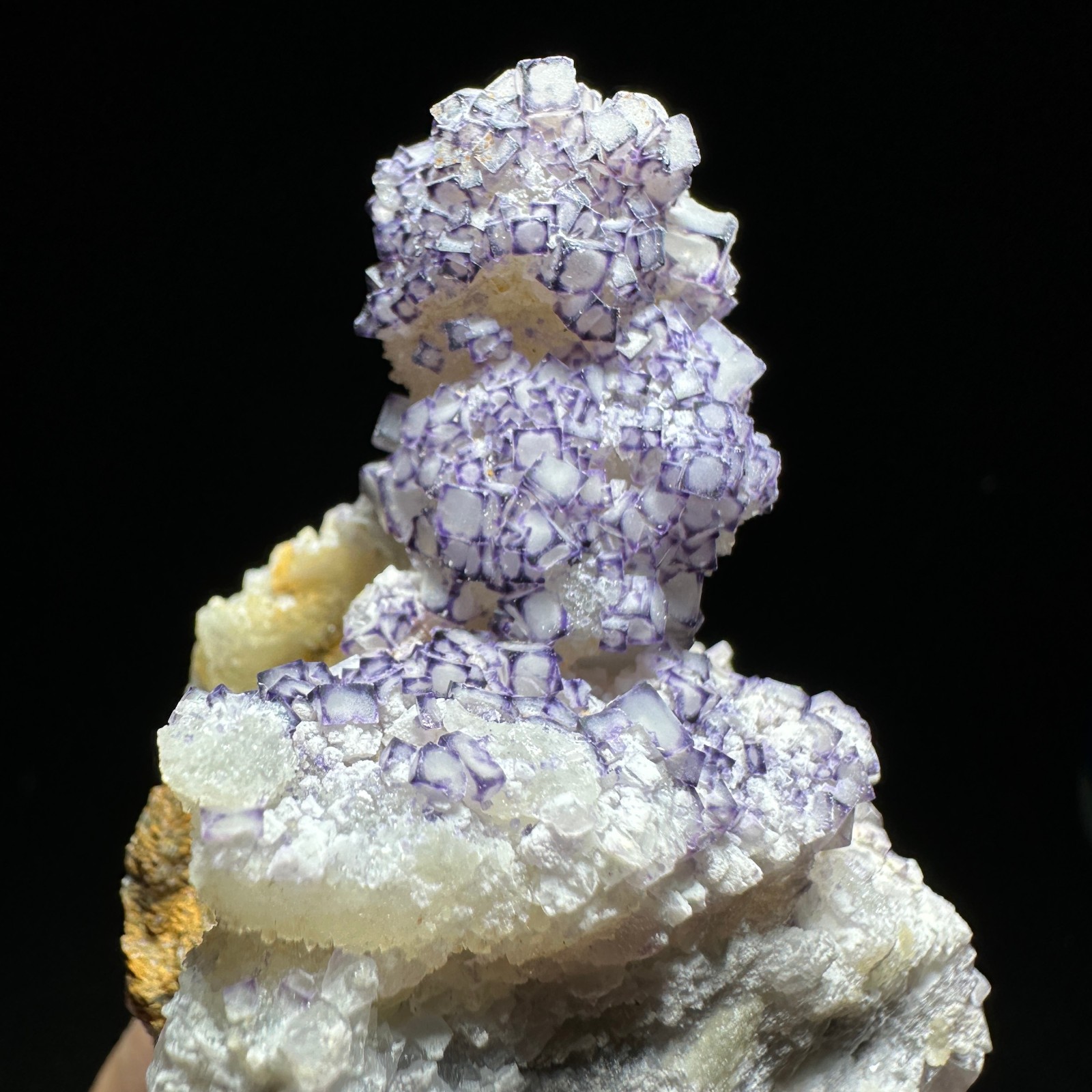 Natural Purple Fluorite Border Crystal Mineral Specimen Home Decor Healing