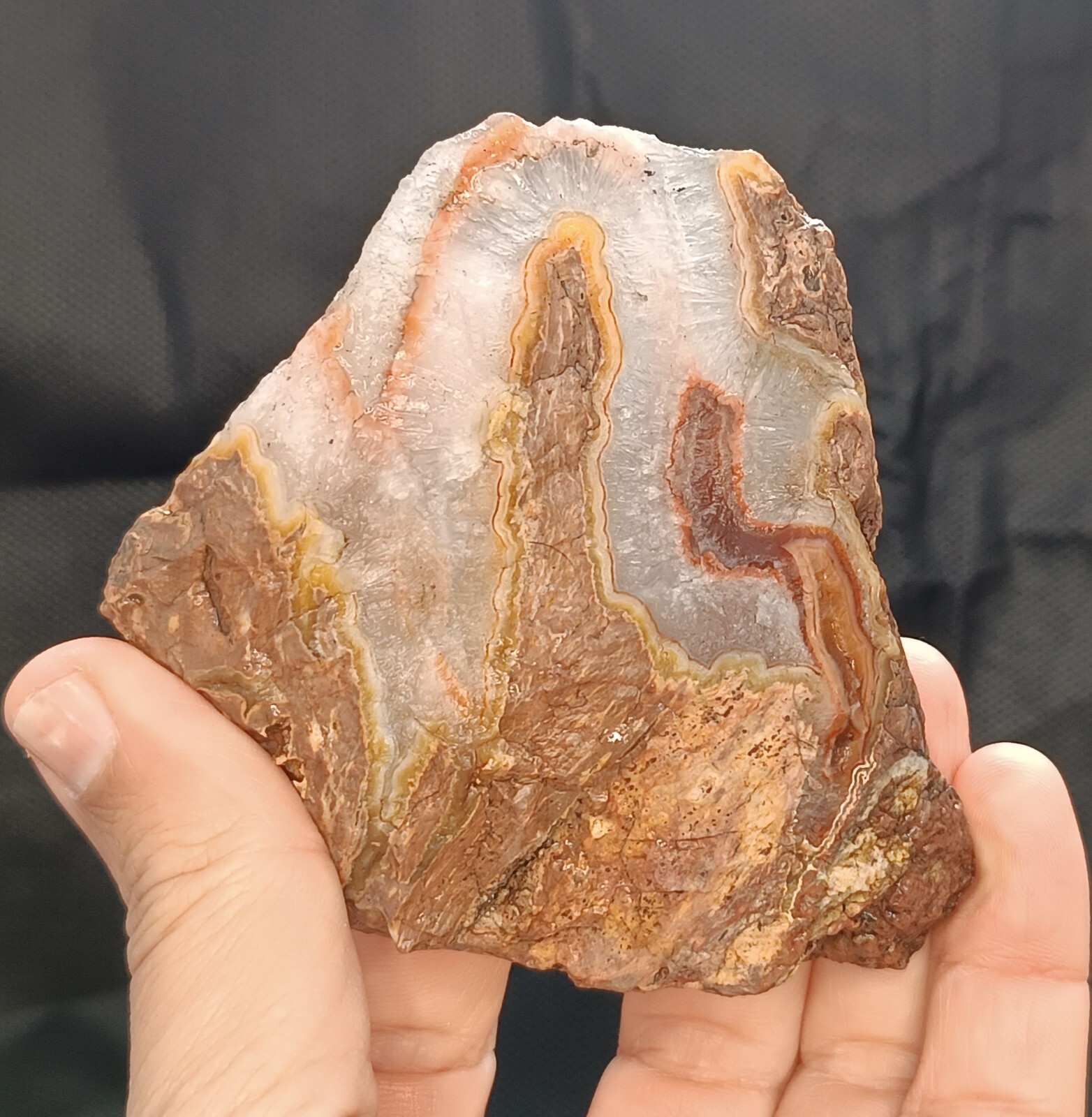 195g/0.43lb uncut turkish banded quartz agate stone rough, customs duty included