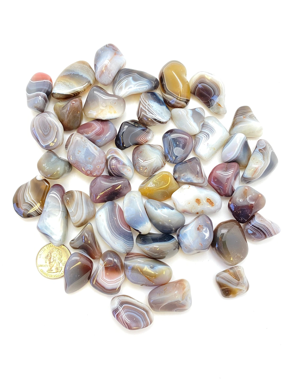 Botswana Agate Tumbled Stone – Polished Botswana Agate Crystal