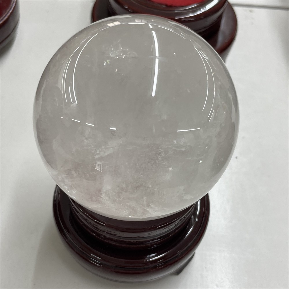 2LB 3.4″ Natural Clear Quartz Sphere Magic Crystal Healing Ball Gemstone Gift