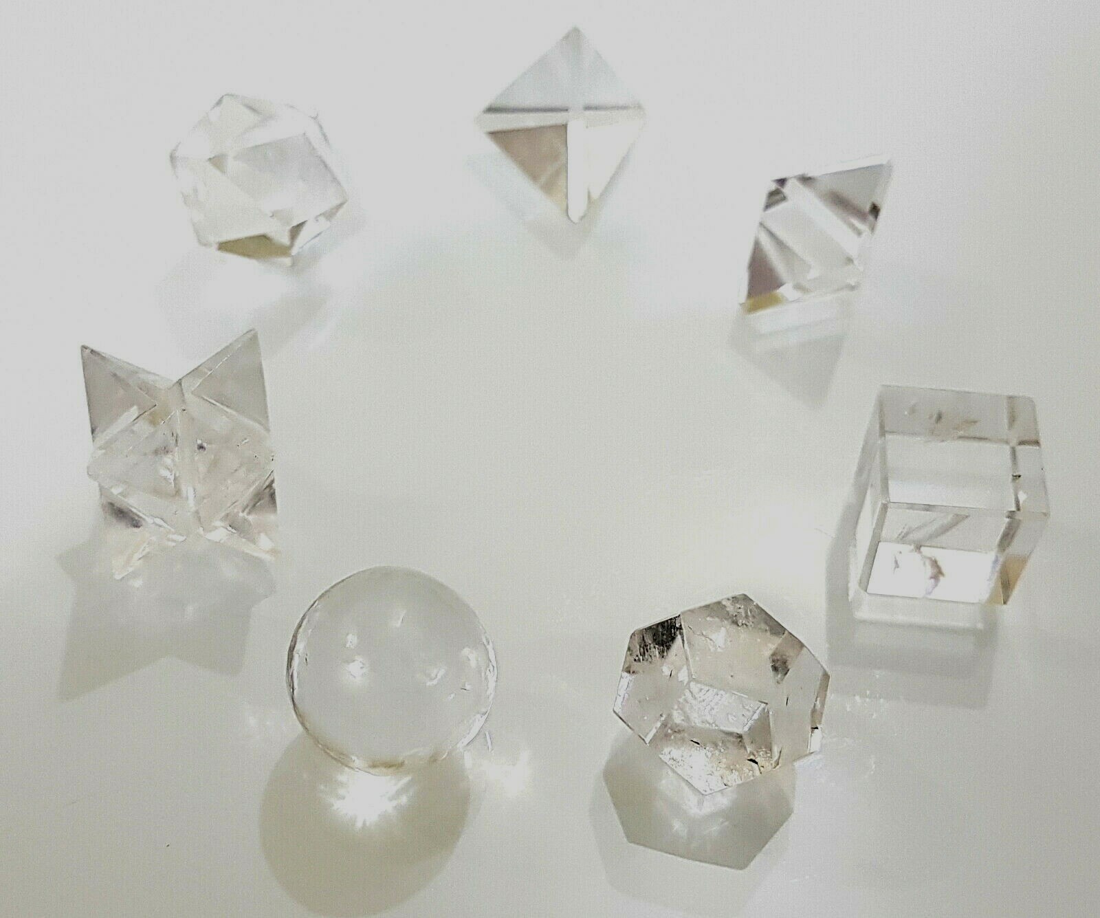 Natural Crystal Quartz Beautiful Clear Crystal Sacred Geometry Set Strong Grid