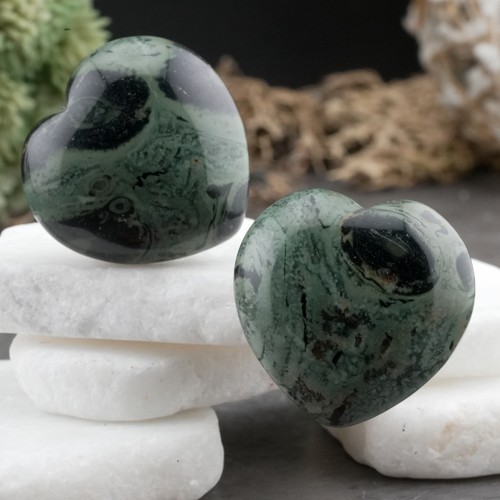 Kambaba Jasper Mini Heart Crystal Gift Spiritual Protection Decor Healing Stone