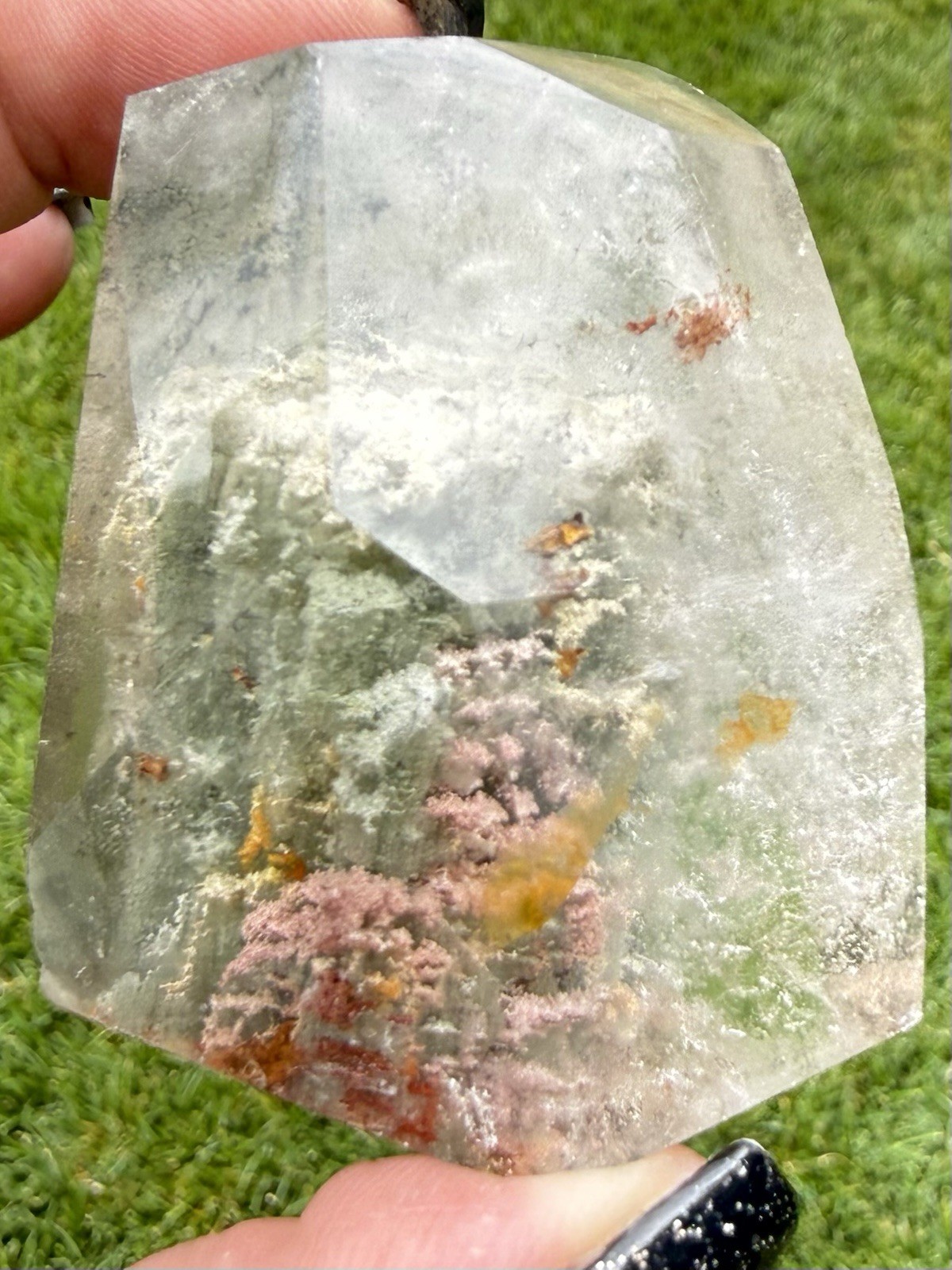 Natural Garden Quartz Lodolite Crystal Freeform Scenic Phantom Inclusions 2.2”