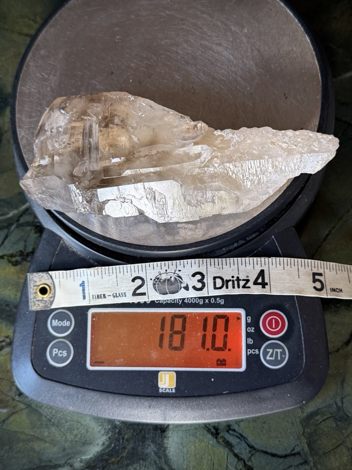 Enhydro Quartz Crystal Elestial Quartz Natural Smoky Quartz Water Bubble Crystal