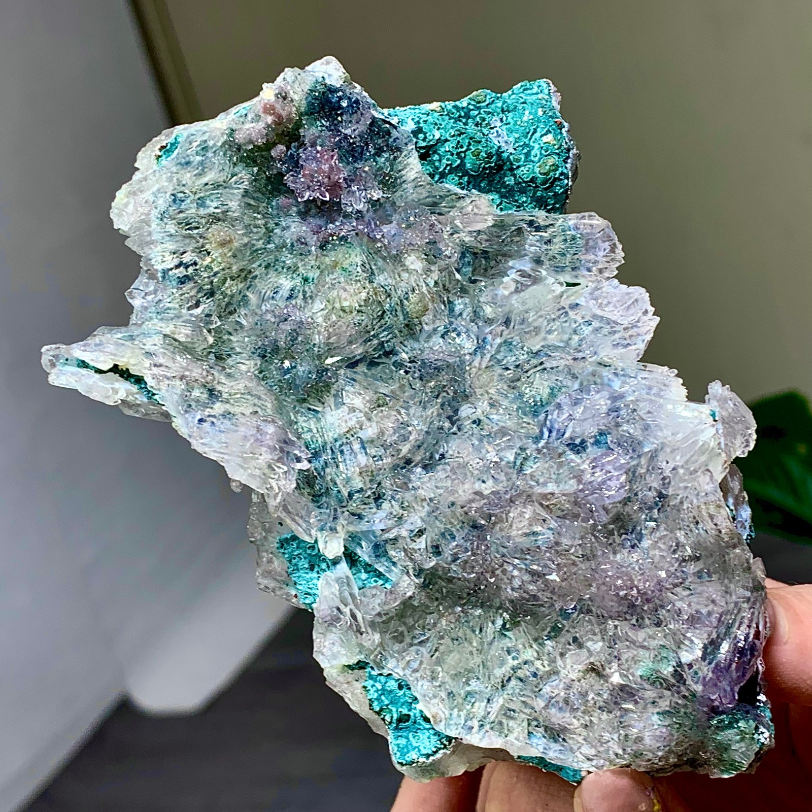 168g Natural Vision Amethyst quartz cluster crystal druzy mineral specimen