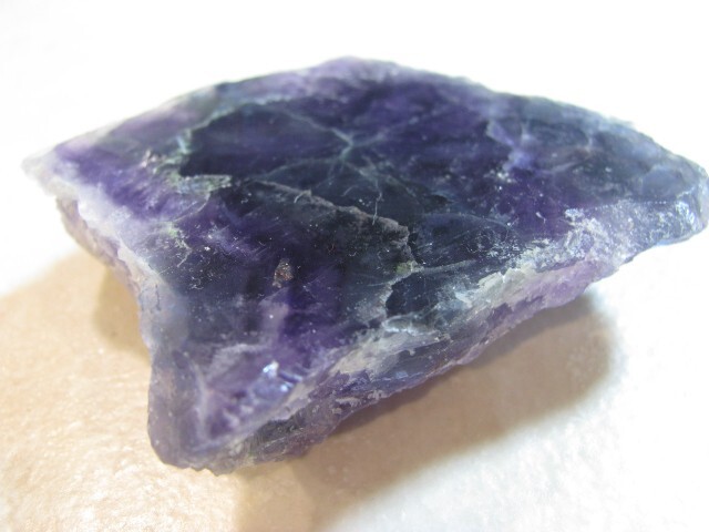 RF5 – 120g PALM SIZE+ RAINBOW FLUORITE SLAB 1 SIDE POLISHED GEMSTONE slice stone