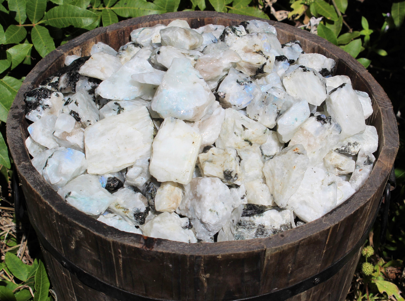 Rainbow Moonstone Rough Natural Gemstone Crystals: Raw Rainbow Moonstone Pieces