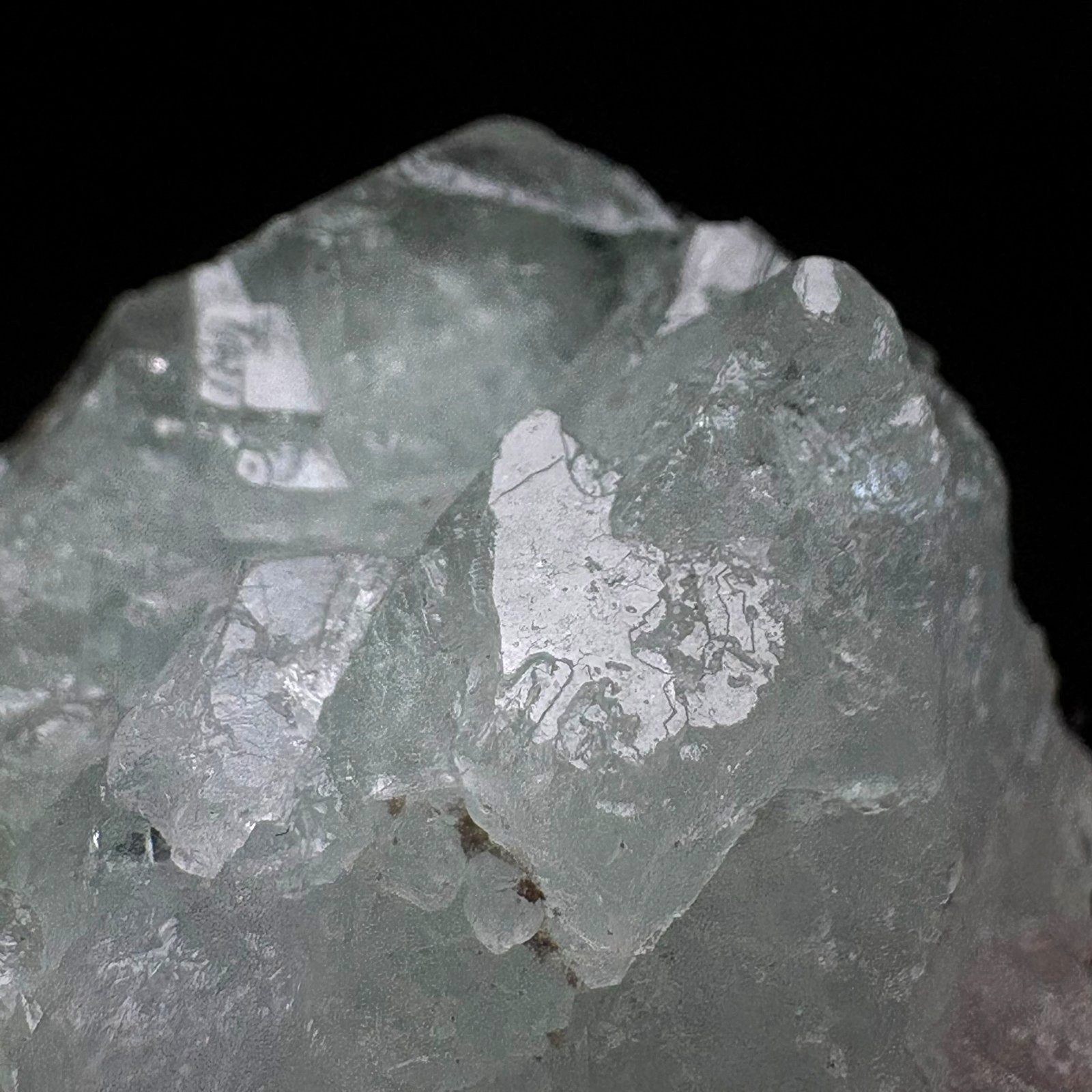 Natural Crystal Blue Cubic Fluorite Etched Marks Specimen Raw Mineral Healing