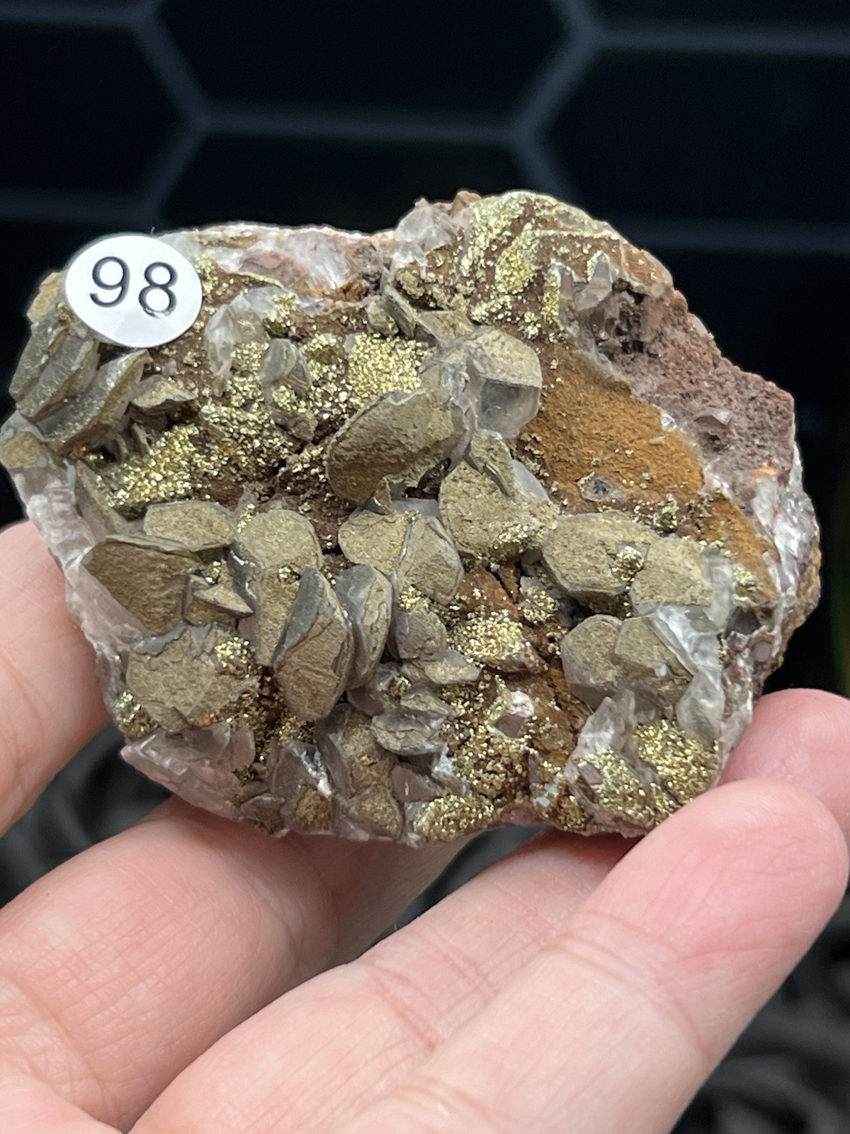 Natural Pyritic “Benz Coin” Calcite Specimen great Formation Free ship & Gift