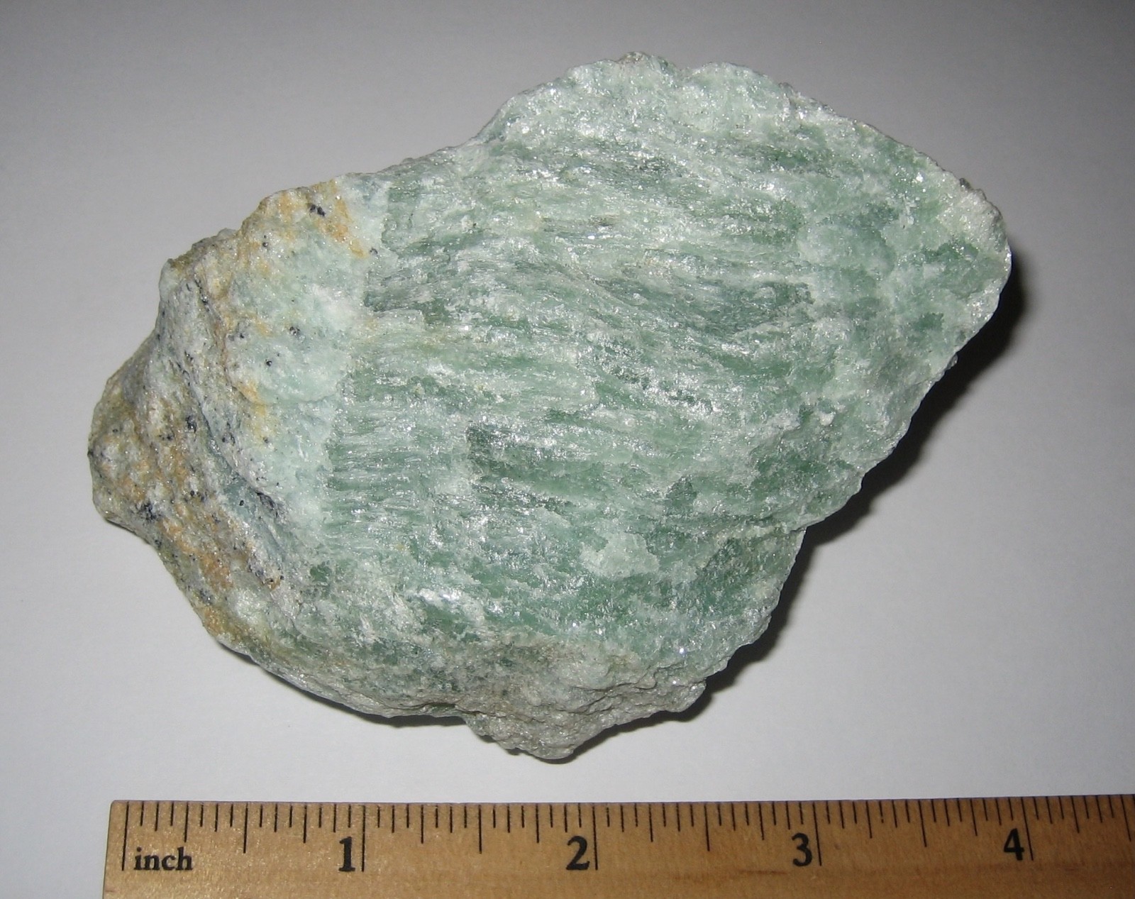 4″ LARGE RARE NATURAL ROUGH GREEN TALC CRYSTAL MINERAL FROM VERMONT, USA 292g *1
