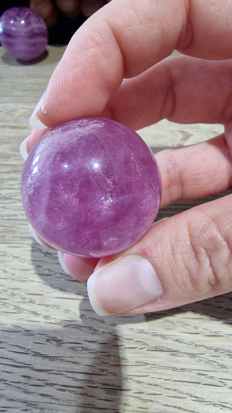 Fluorite Crystal Sphere Approx 32.4mm-33.0mm and 56g-62g Free Holder