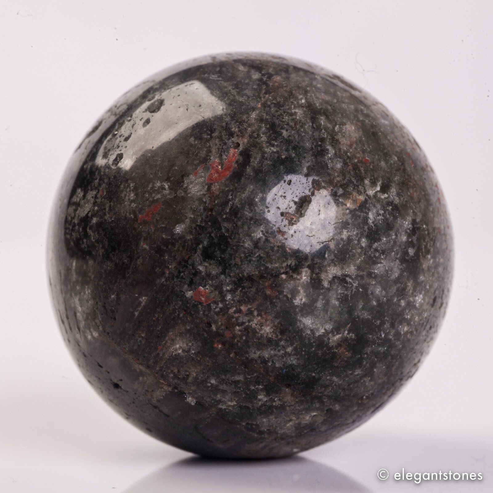 66g37mm Natural Garden/Phantom/Ghost/Lodolite Quartz Crystal Sphere Healing Ball