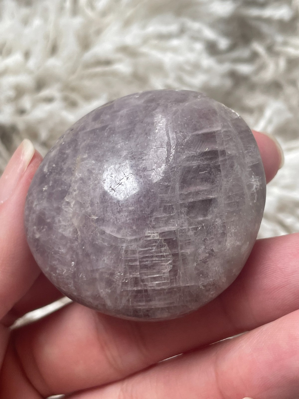 Purple Anhydrite Palmstone, Small – Spiritual Insight & Inner Peace (AP)