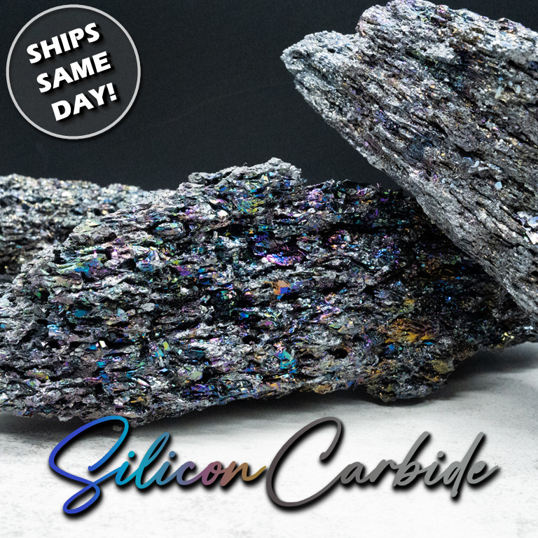 Raw Rainbow Silicon Carbide Specimen Crystal Spiritual Healing Meditation Stone