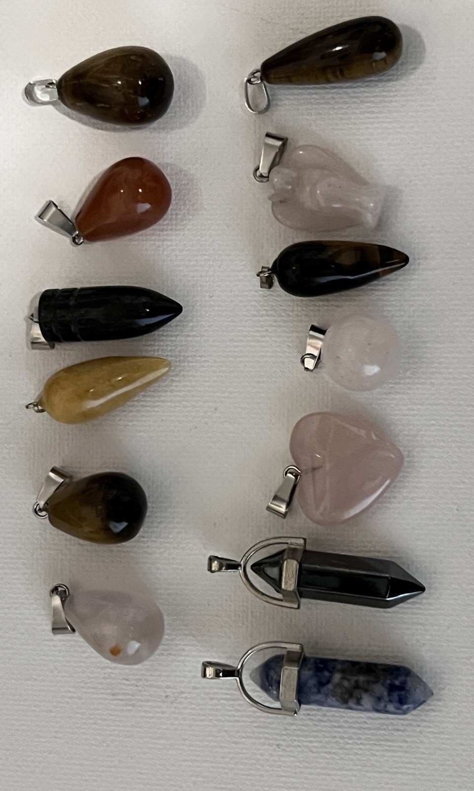 Pendants Lot With 2 Necklaces 19in & 20in and 13 Additional Pendants