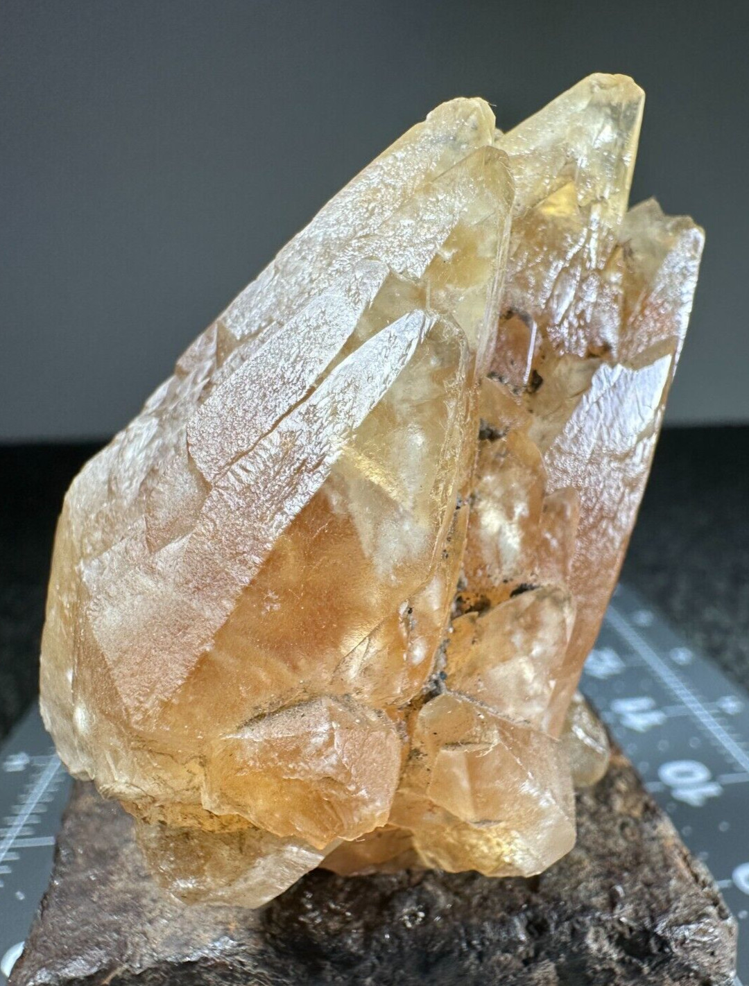➤ 2-3/4 INCH HONEY DOGTOOTH CALCITE CRYSTAL – Pugh Quarry Ohio VIDEO➤453