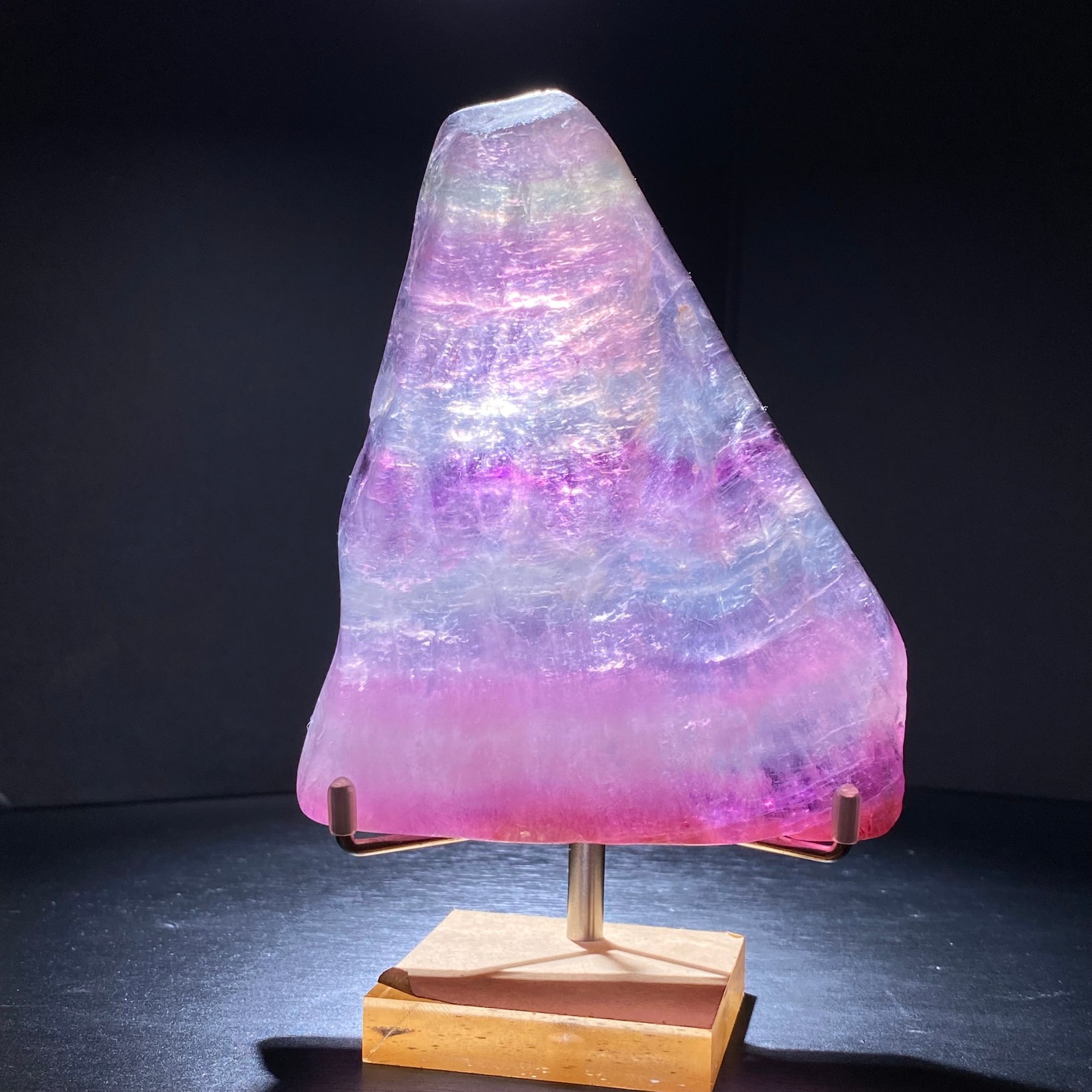 312g Natural colored fluorite slice quartz crystal flake mineral specimen