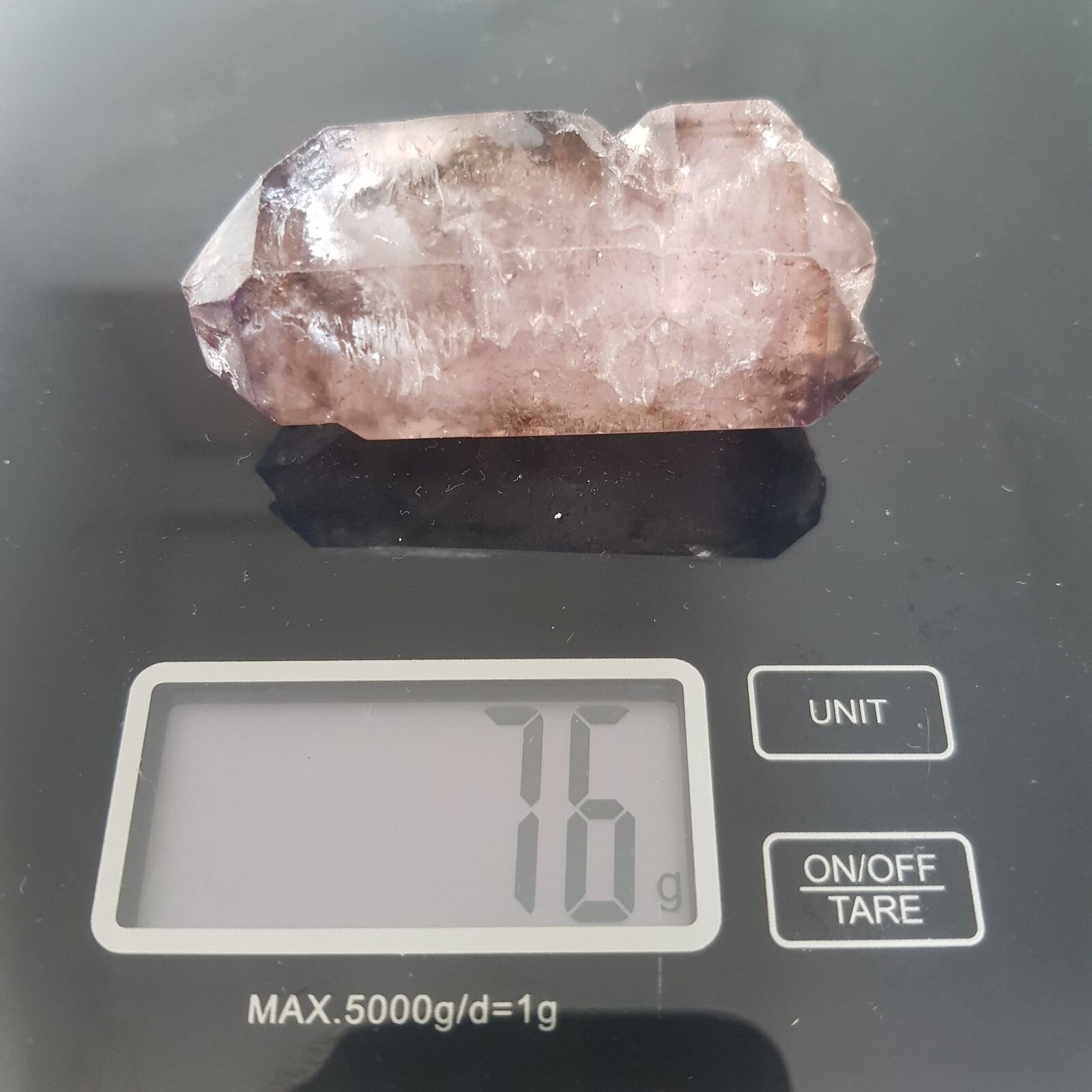 Raw Amethyst Quartz Crystal, 76 Grams, Shangaan Mine Zimbabwe. #27