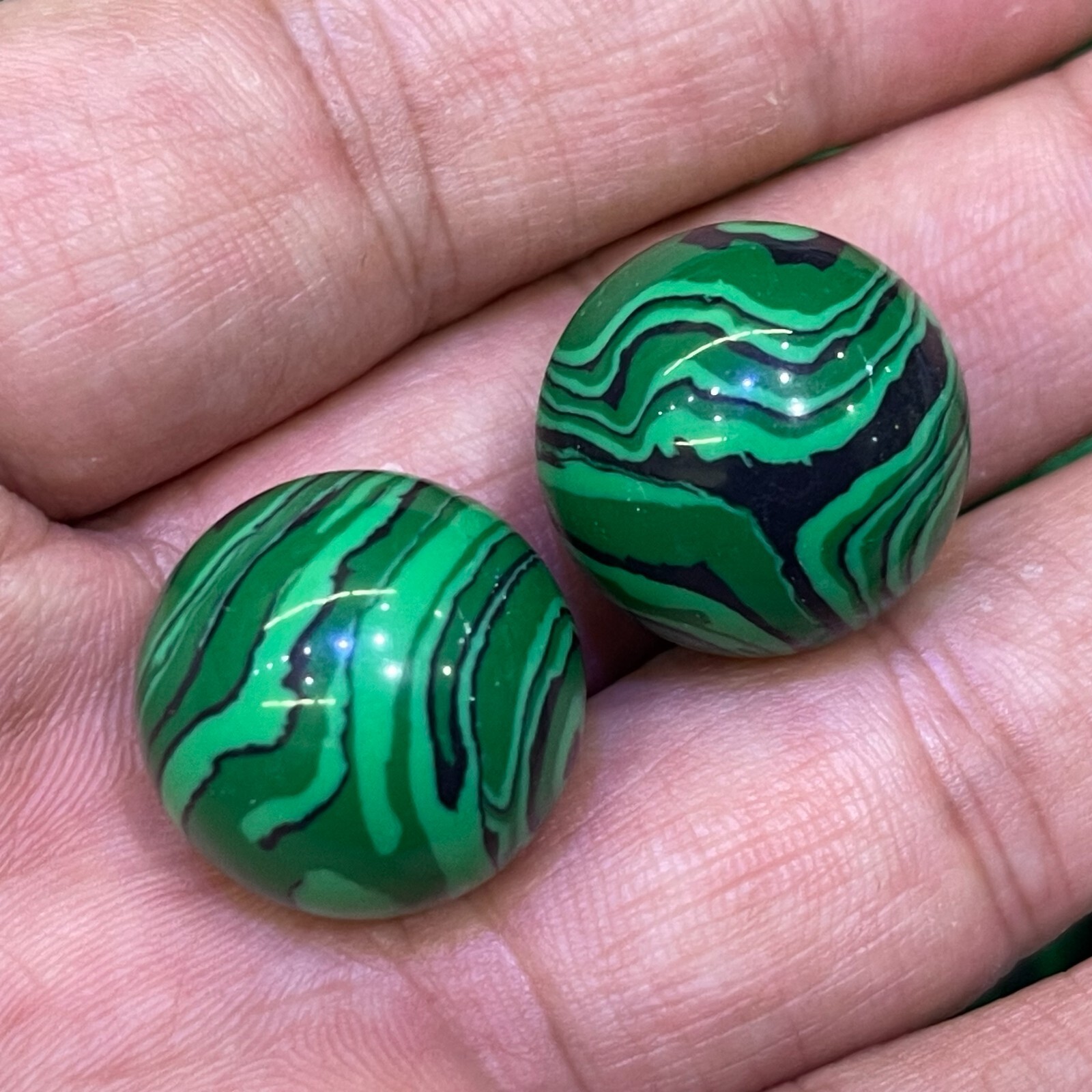 10pc Malachite quartz ball hand carved crystal 20mm sphere reiki healing