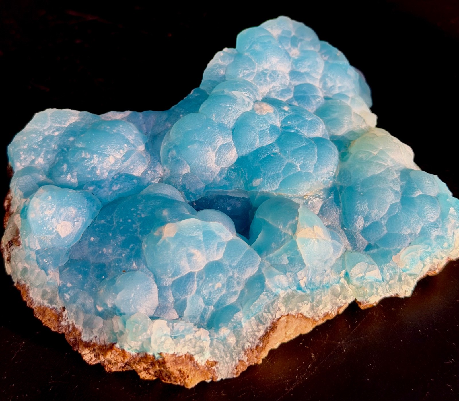 Blue Botryoidal Smithsonite-Collector–Sky Blue Gemmy Formation –Kelly Mine, NM