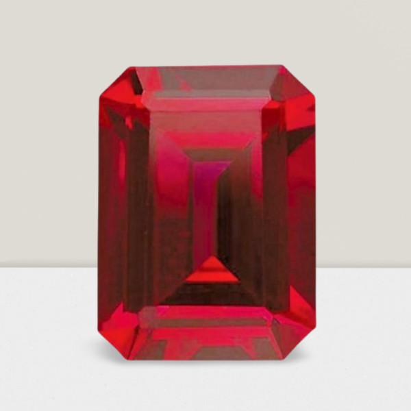 Ruby Octagon Cut Gemstone 2 Cts – 10×8 mm VVS Loose Gem