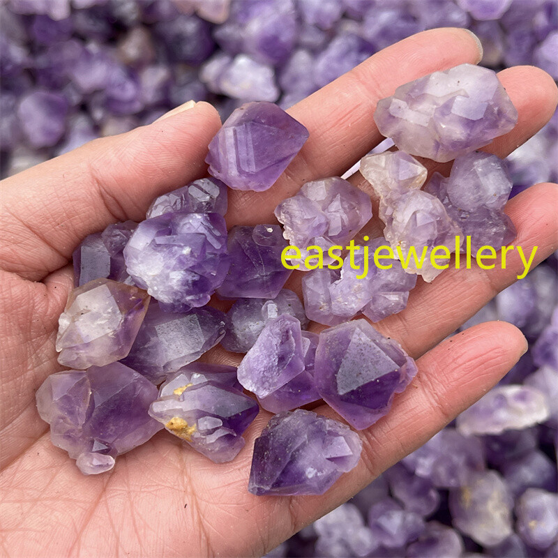 A+ 50g Natural Amethyst Rough Quartz Crystal Mineral Specimens Reiki Healing
