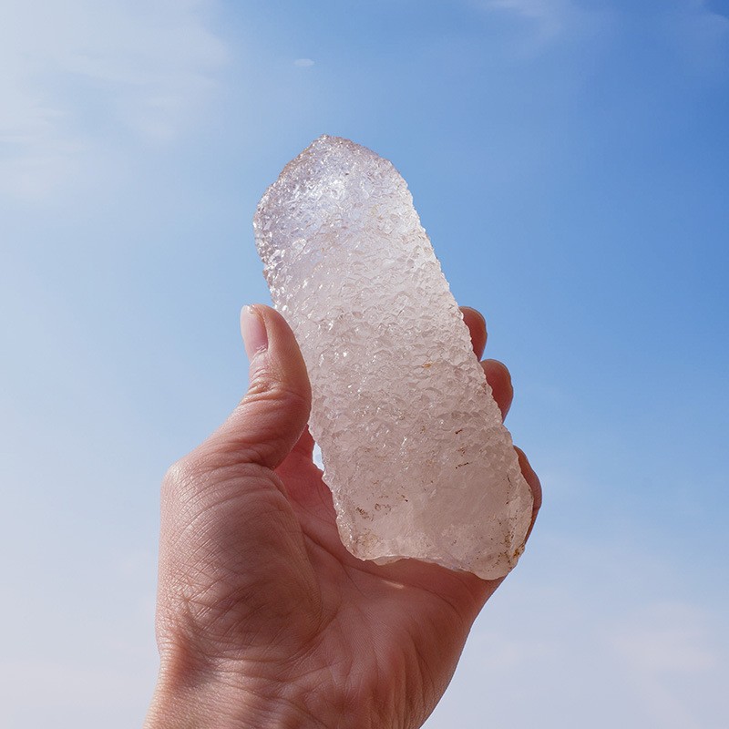 Natural White Crystal Column Buddha Top Rough Stone Energy Stone Buddha Top Nirv