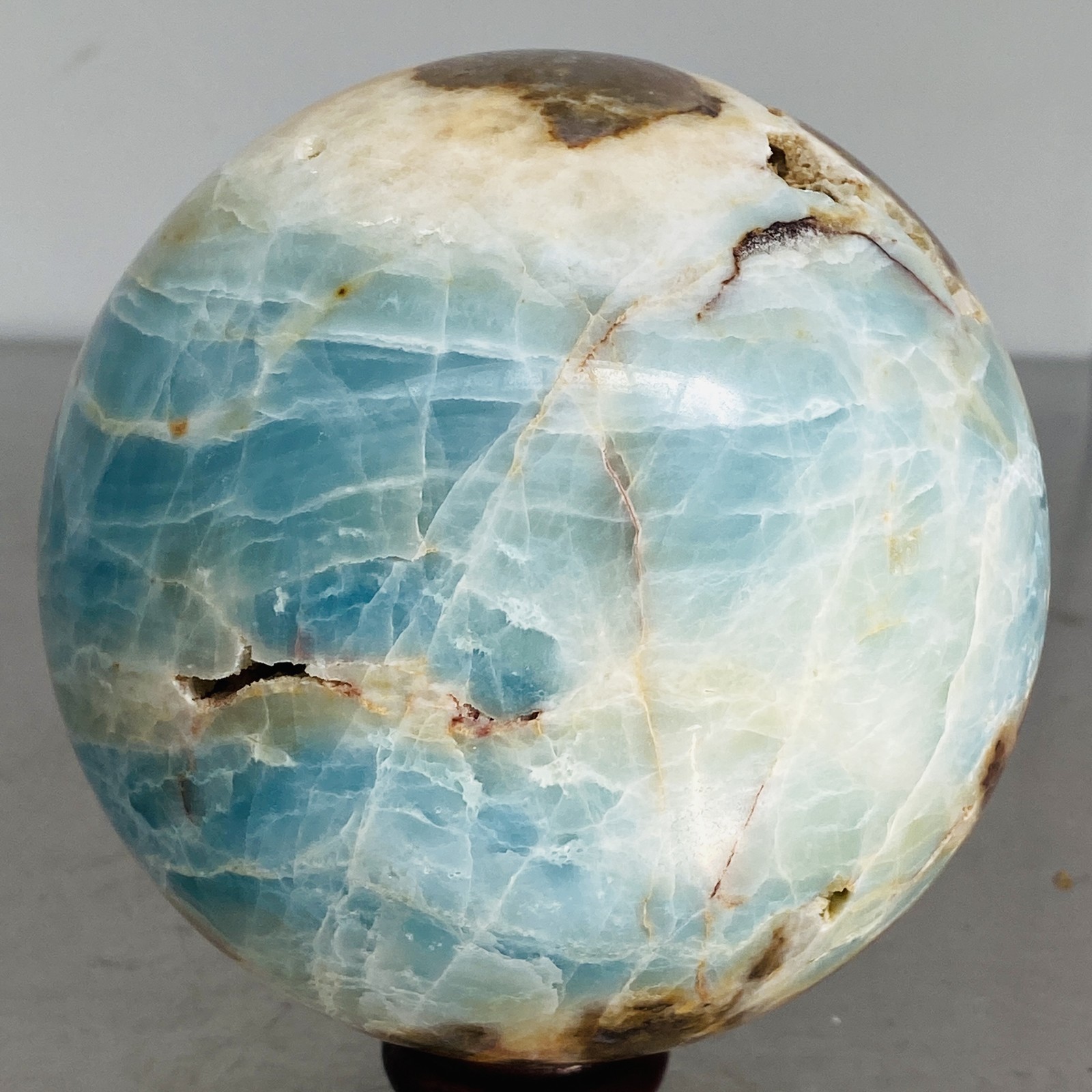 Natural amazon stone quartz ball crystal sphere healing 1760G (3.88LB)