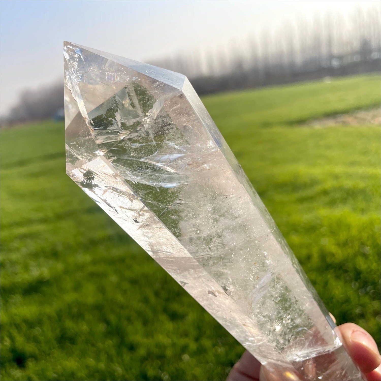 2Pcs 70-80Mm Natural Crystal Clear Quartz Polished Wand Home Office Decor