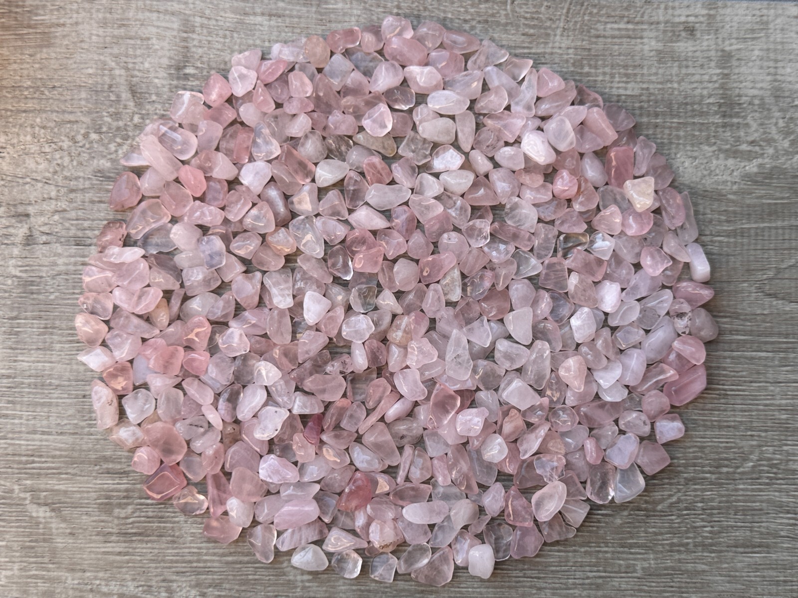 Grade A++ Rose Quartz Semi Tumbled Gemstone Large Chips 9-16mm, Wholesale Bulk