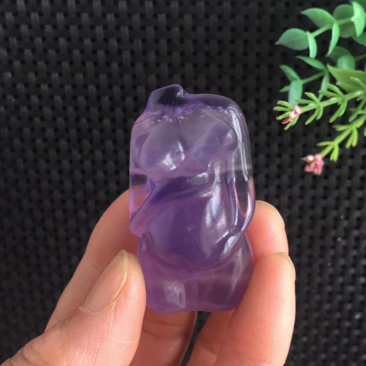 47g Indigo Fluorite Pregnant Goddess Female Body Sculpture Crystal Mother’s Day